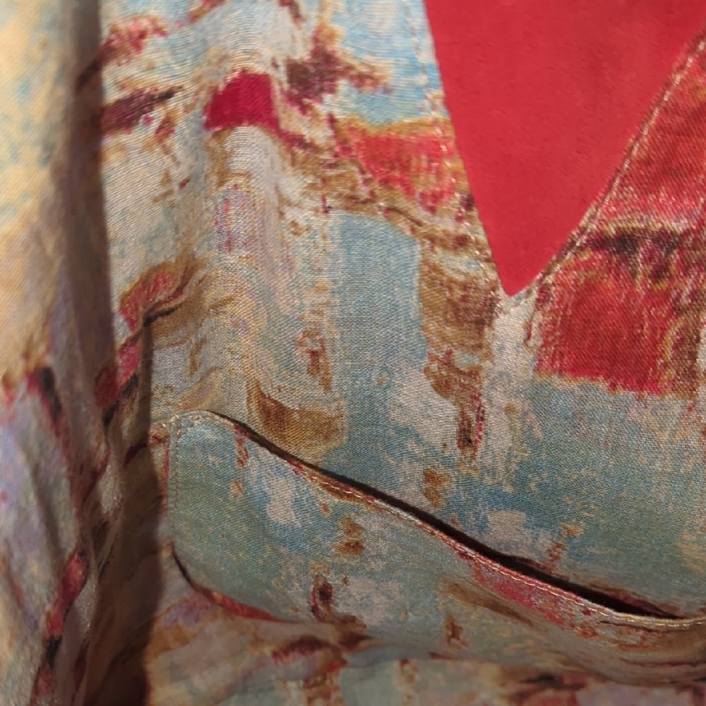 Anthropologie Red Suede with Leather Trim Details Slouchy Bag - Picture 9 of 12